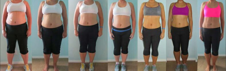 Motivasyon için kilo kaybı sonuçlarının fotoğraf raporu